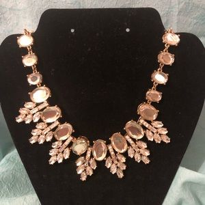 Inc. bling necklace with mirrored jewels- 18” plus 3” extender EUC